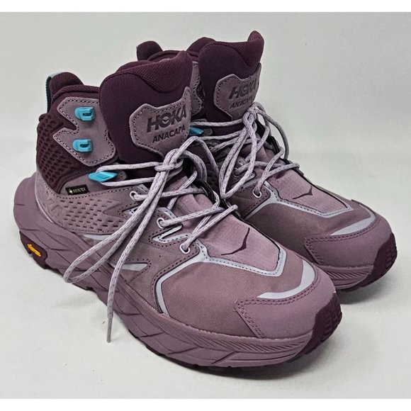 NEW! HOKA Anacapa Mid GTX Hiker Womens Boot 9B US‎ ElderberryGrape - Picture 3 of 13